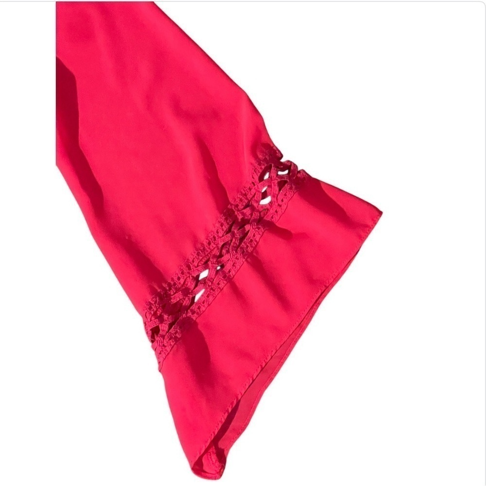 By & By NWOT Red Bell Sleeve Dress with Waist Tie - Size Women’s Small - Picture 10 of 11